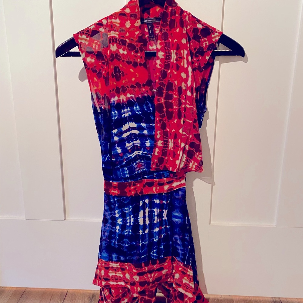 BCBG sheer tie dye top